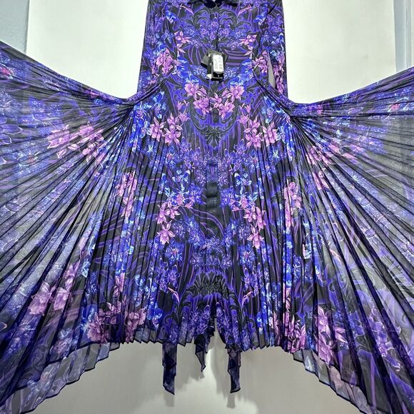 NWT Versace 40 US 4 Runway SS23 Plisse Dress All Over Orchid Purple $5,425 - Picture 9 of 16